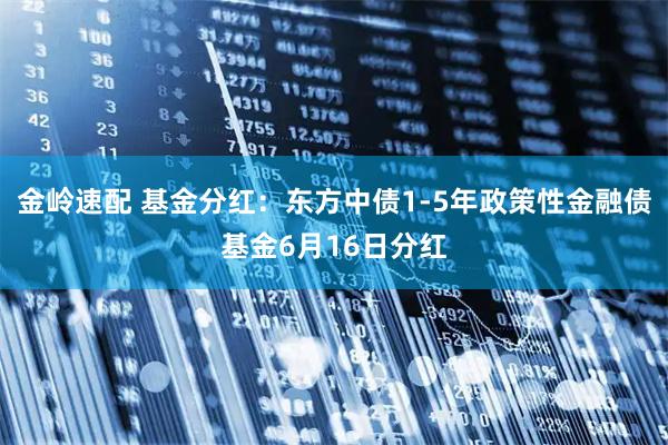 金岭速配 基金分红：东方中债1-5年政策性金融债基金6月16日分红